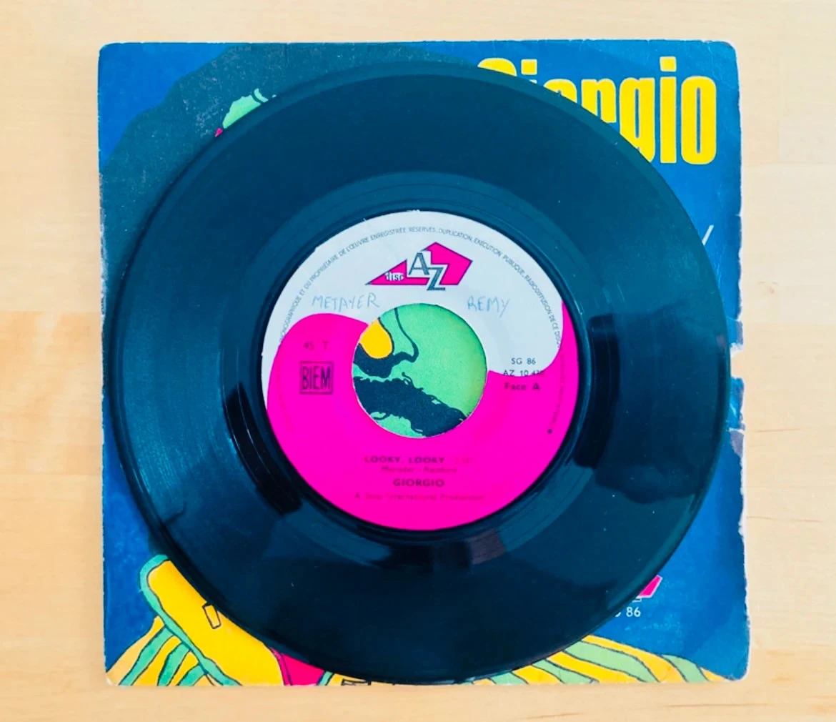 Vinylplaat 45T Giorgio Moroder Looky Looky. – photo 2